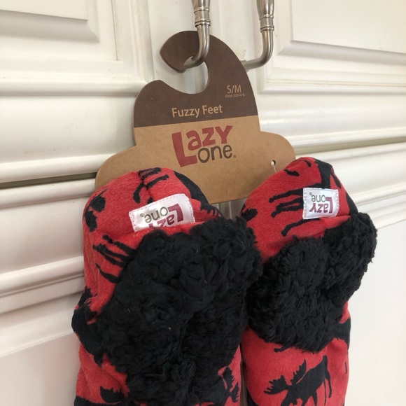 🫎 NWT Lazy One Women’s Moose Fuzzy Feet slippers - Picture 3 of 8